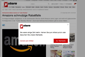 Screenshot stern.de, 22.11.2014