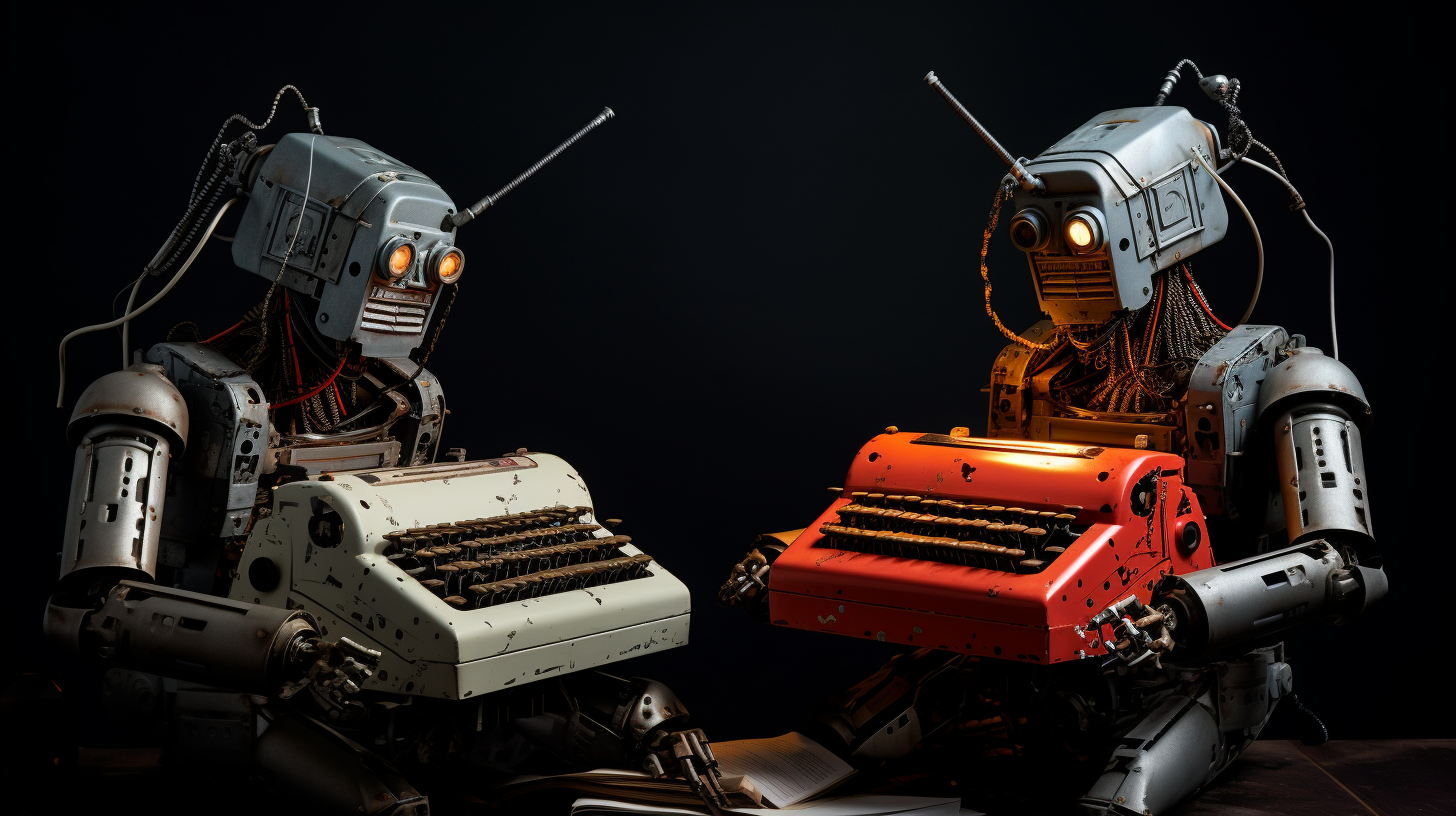 Cyberpunk Robots with Typewriters